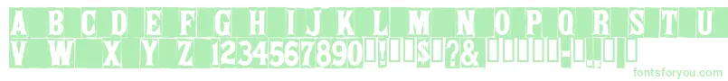 Springfieldtablets Font – Green Fonts on White Background