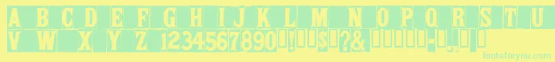 Springfieldtablets Font – Green Fonts on Yellow Background