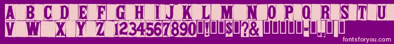 Springfieldtablets Font – Pink Fonts on Purple Background