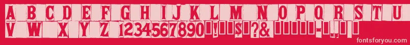 Springfieldtablets Font – Pink Fonts on Red Background
