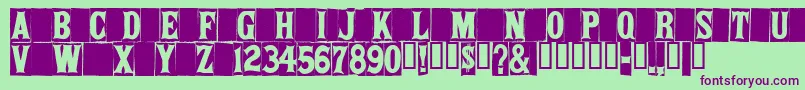 Springfieldtablets Font – Purple Fonts on Green Background