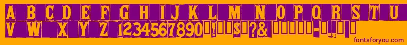 Springfieldtablets Font – Purple Fonts on Orange Background