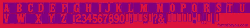 Springfieldtablets Font – Purple Fonts on Red Background