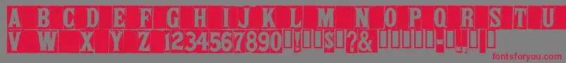 Springfieldtablets Font – Red Fonts on Gray Background
