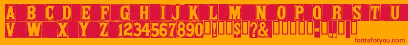 Springfieldtablets Font – Red Fonts on Orange Background