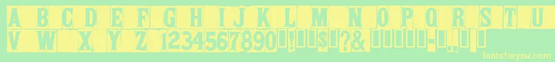 Springfieldtablets Font – Yellow Fonts on Green Background