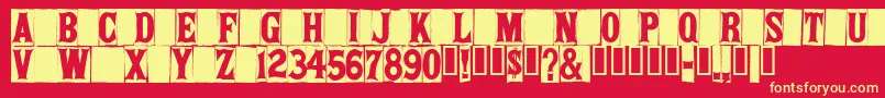 Springfieldtablets Font – Yellow Fonts on Red Background