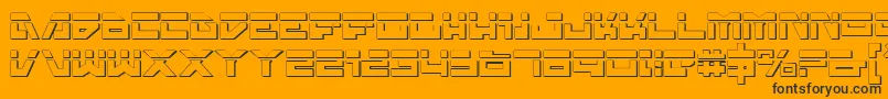 Trajialaser3D Font – Black Fonts on Orange Background