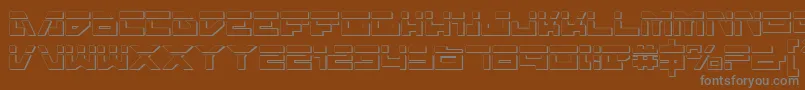 Trajialaser3D Font – Gray Fonts on Brown Background