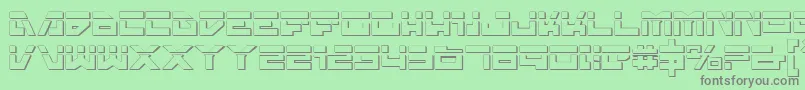 Trajialaser3D Font – Gray Fonts on Green Background