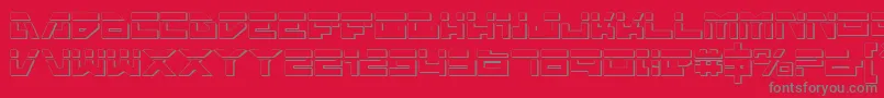 Trajialaser3D Font – Gray Fonts on Red Background