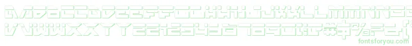 Trajialaser3D-Schriftart – Grüne Schriften auf weißem Hintergrund