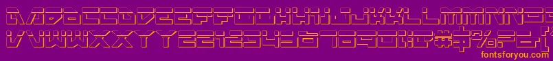 Trajialaser3D Font – Orange Fonts on Purple Background