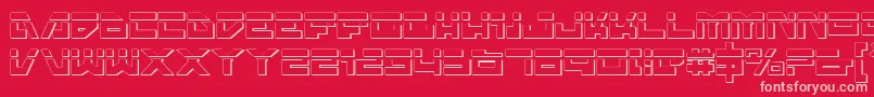 Trajialaser3D Font – Pink Fonts on Red Background