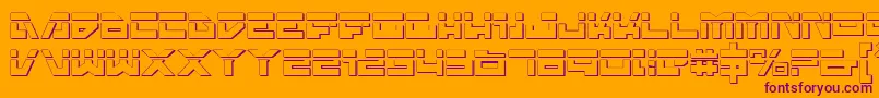 Trajialaser3D Font – Purple Fonts on Orange Background