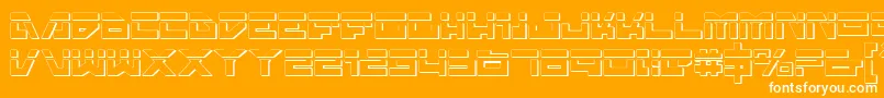 Trajialaser3D Font – White Fonts on Orange Background