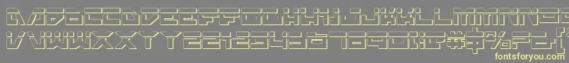 Trajialaser3D Font – Yellow Fonts on Gray Background