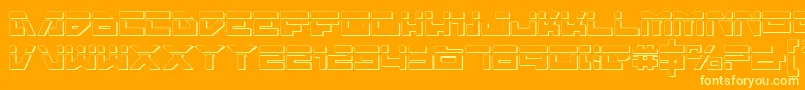 Trajialaser3D Font – Yellow Fonts on Orange Background