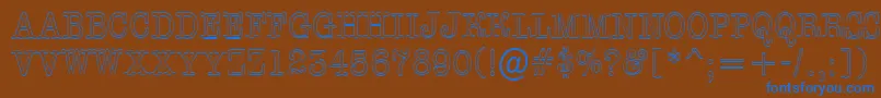AOldtypertitulnrotl Font – Blue Fonts on Brown Background