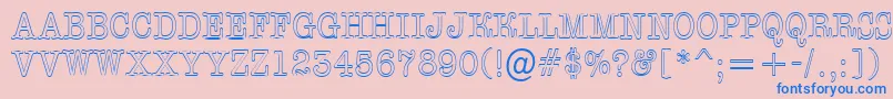 AOldtypertitulnrotl Font – Blue Fonts on Pink Background