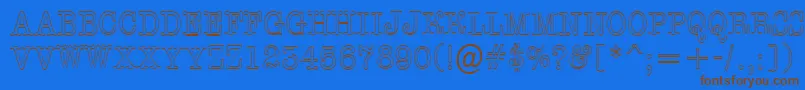 AOldtypertitulnrotl Font – Brown Fonts on Blue Background