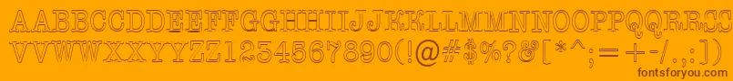 AOldtypertitulnrotl Font – Brown Fonts on Orange Background