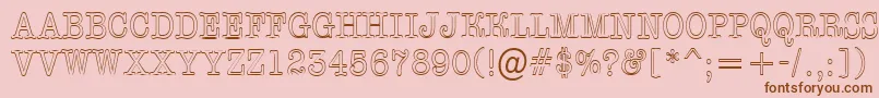 AOldtypertitulnrotl Font – Brown Fonts on Pink Background
