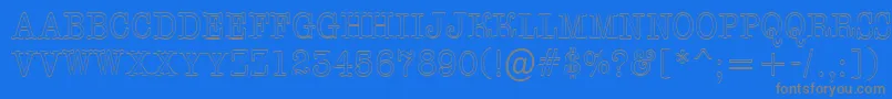 AOldtypertitulnrotl Font – Gray Fonts on Blue Background