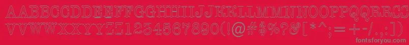 AOldtypertitulnrotl Font – Gray Fonts on Red Background