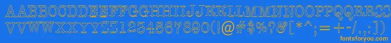AOldtypertitulnrotl Font – Orange Fonts on Blue Background