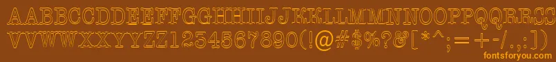 AOldtypertitulnrotl Font – Orange Fonts on Brown Background