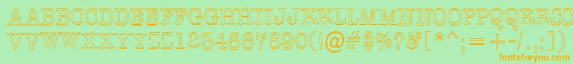 AOldtypertitulnrotl Font – Orange Fonts on Green Background