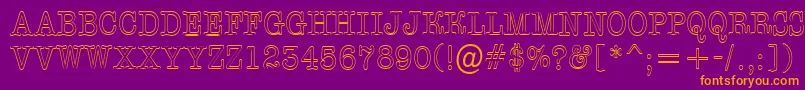 AOldtypertitulnrotl Font – Orange Fonts on Purple Background