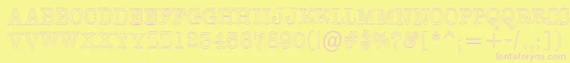 AOldtypertitulnrotl Font – Pink Fonts on Yellow Background