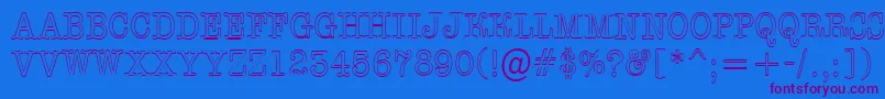 AOldtypertitulnrotl Font – Purple Fonts on Blue Background