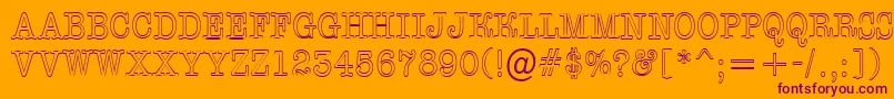 AOldtypertitulnrotl Font – Purple Fonts on Orange Background