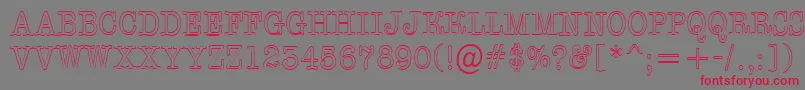 AOldtypertitulnrotl Font – Red Fonts on Gray Background