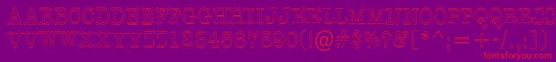 AOldtypertitulnrotl Font – Red Fonts on Purple Background