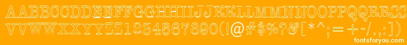 AOldtypertitulnrotl Font – White Fonts on Orange Background