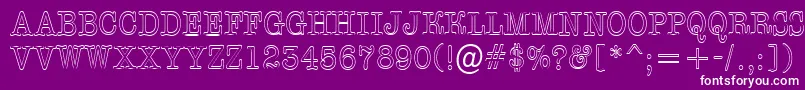 AOldtypertitulnrotl Font – White Fonts on Purple Background