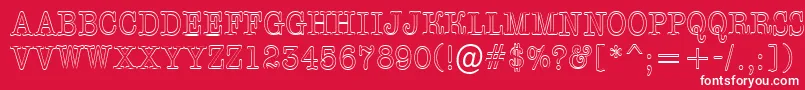 AOldtypertitulnrotl Font – White Fonts on Red Background