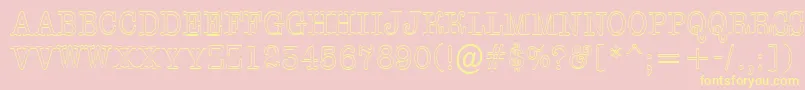 AOldtypertitulnrotl Font – Yellow Fonts on Pink Background