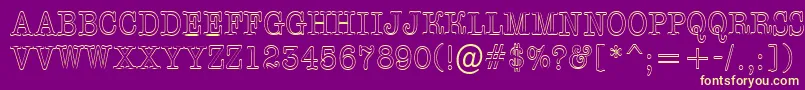 AOldtypertitulnrotl Font – Yellow Fonts on Purple Background