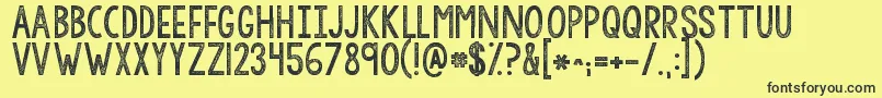 Kgallofme Font – Black Fonts on Yellow Background