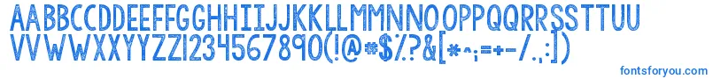 Kgallofme Font – Blue Fonts on White Background