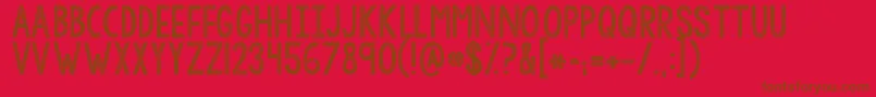 Police Kgallofme – polices brunes sur fond rouge