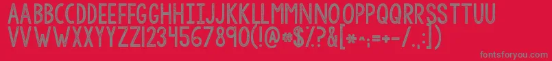 Kgallofme Font – Gray Fonts on Red Background