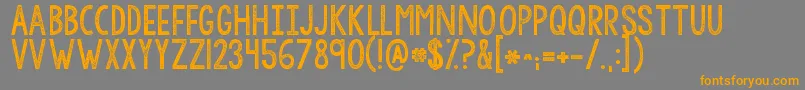 Kgallofme Font – Orange Fonts on Gray Background