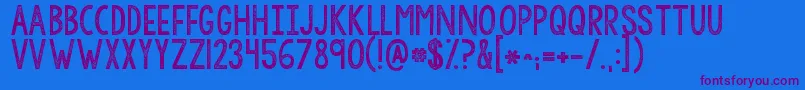 Kgallofme Font – Purple Fonts on Blue Background