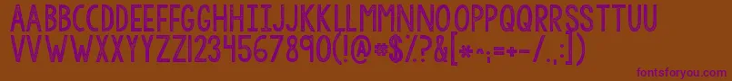 Kgallofme Font – Purple Fonts on Brown Background